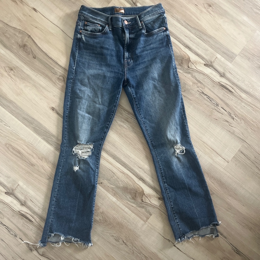 MOTHER 28 Waist Jeans - Insider Crop Step Fray